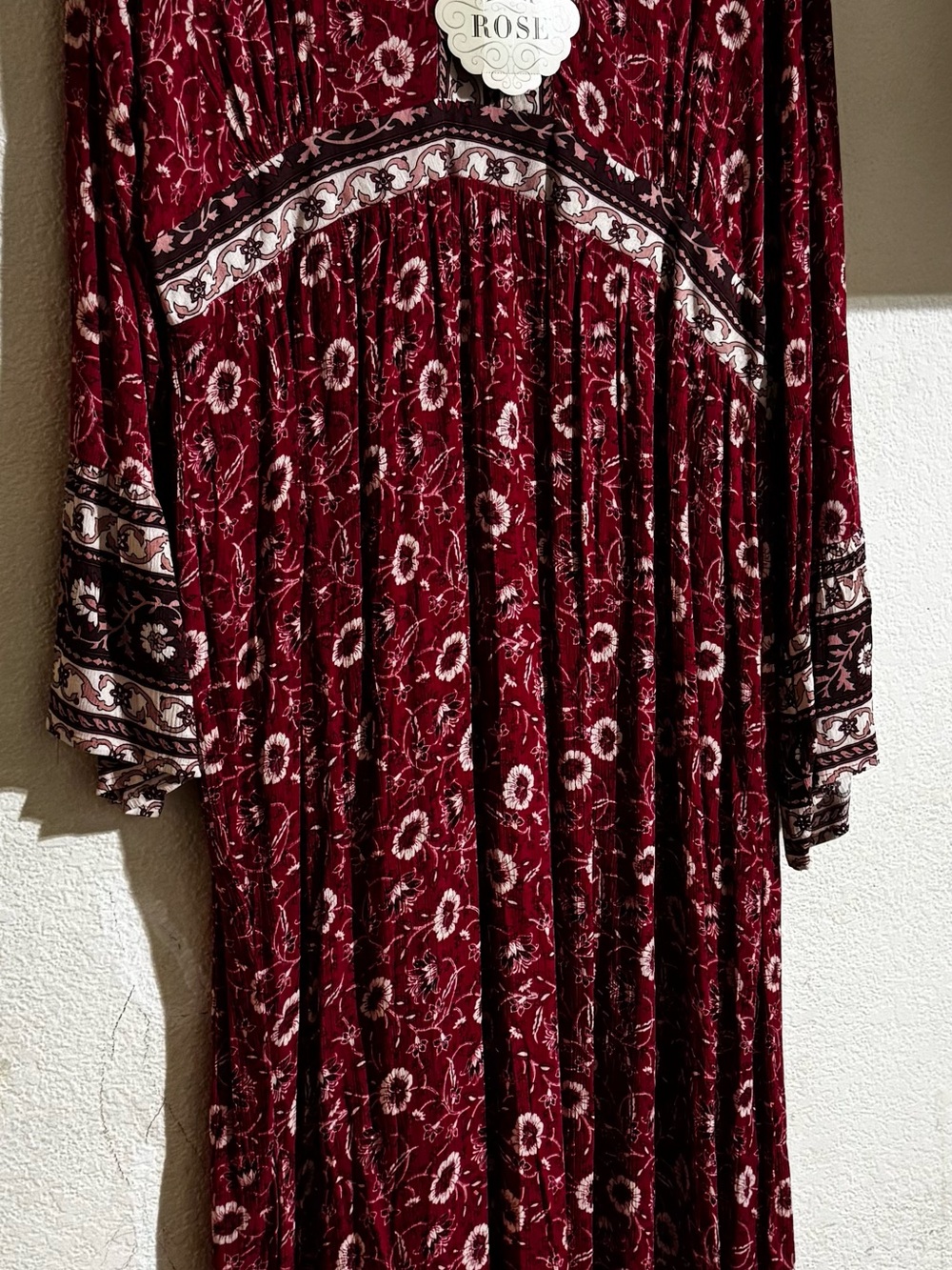 2 Floral Red Boho Maxi Dress